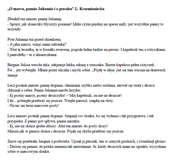 O marcu pannie Juliannie i o ptaszku